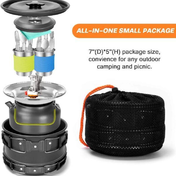 16 Piece Aluminum Camping Mess Kit