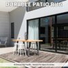 Outdoor Rug Carpet 6'x9' Waterproof Reversible Patio Rug Portable Modern Abstract Indoor Outdoor Rug Plastic Straw Rug for RV Camping Garden Picnic Deck Backyard Porch Decor Gray and White
