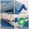 Outdoor Rug Carpet 5'x8' Waterproof Reversible Patio Rug Portable Indoor Outdoor Rug Plastic Straw Rug for Beach RV Camping Garden Picnic Deck Backyard Porch Decor Black