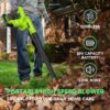 20V Cordless Leaf Blower, 120MPH Electric Blower with 1 Batteries & Charger, Lightweight Yard Tools for Lawn Care, Patio, Backyard, Garden, Grass Blower for Floor and Outdoor Use