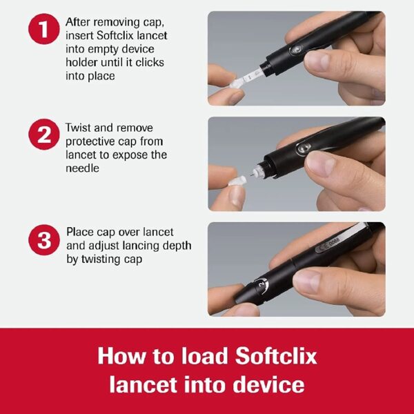 Guide Glucose Monitor Kit for Diabetic Blood Sugar Testing: Guide Meter, Softclix Lancing Device, and 10 Softclix Lancets