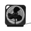 (2 pack) Mainstays 9-inch Box Indoor Comfort Personal AC Electric Fan, 3 Speeds, Black