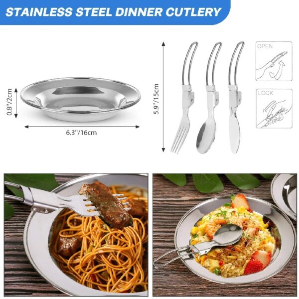 16 Piece Aluminum Camping Mess Kit