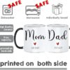 Mom Dad Est 2025 Mugs, Pregnancy Announcement Gifts for Expecting Parents, New Parents Gifts, Baby Shower Gender Reveal Gifts, First Fathers Day Mothers Day Gifts -45s