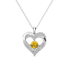 Forever March Birthstone 18k White Gold Plated Women's Necklace, Swarovski Crystals
