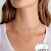 14K Yellow Gold Plated Initial Necklaces for Women Alphabet K Pendant Gold Letter Necklace in Sterling Silver Birthday Jewelry Gifts