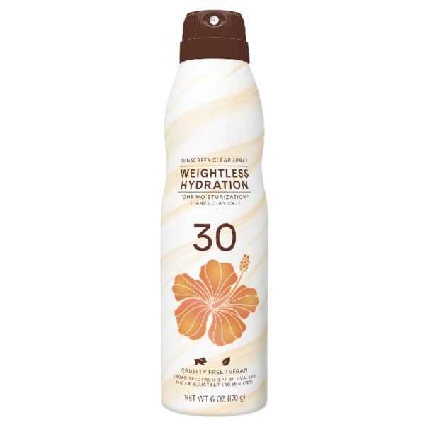 (3 pack) Weightless Hydration Clear Spray Sunscreen SPF 30, 6oz