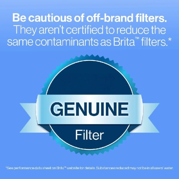 Standard Water Filter, Replacement Filters for Pitchers and Dispensers, BPA Free, 6 Count