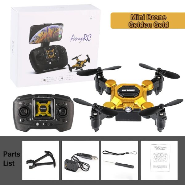 4K Foldable Mini Drone for Kids, Drone with Camera, Portable RC Quadcopter with Altitude Hold 3D Flips and Headless Mode Easy to Fly