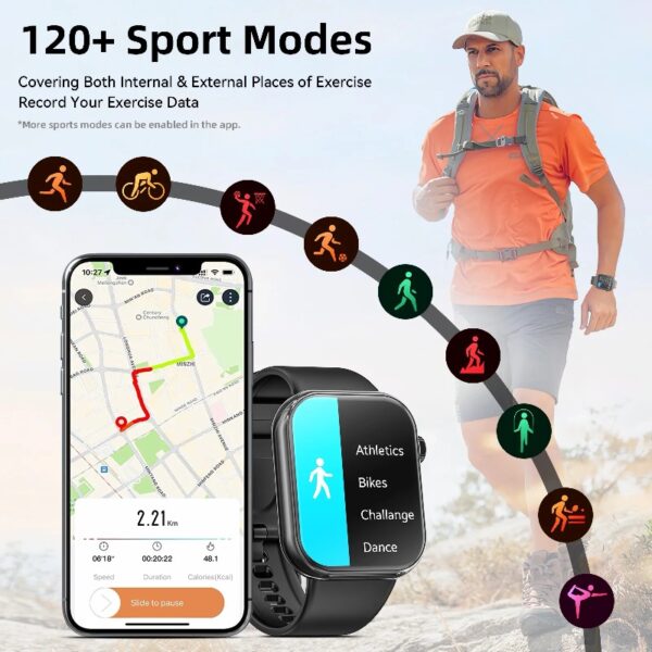 2025 New 1.85-inch Women's Smartwatch with Answer/Make Calls/120+Sports Modes/Two watch straps, IP68 Waterproof Fitness Tracker Fits for Android Iphone Devices（Gold Milan Steel Belt）