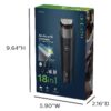 Multigroom Series 5000 18 Piece, Beard Face, Hair, Body and Intimate Hair Trimmer For Men - No Blade Oil MG5900/49