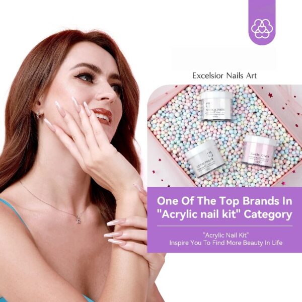 Acrylic Nail Kit Complete Set with Drill - White/Pink/Clear Acrylic Powder and Acrylic Liquid Set with Acrylic Nail Brush, Electric Nail Drill, Acid-Free Primer and Top Coat with Everything