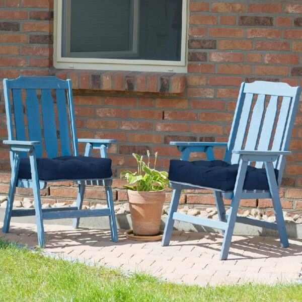 2 PCS 21'' x 21'' Patio Chair Seat Cushion Pads Indoor/Outdoor Turquoise
