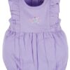 Brand Baby Girl Ruffle Sleeve Rompers, 3-Pack, Sizes, 0/3 Months - 24 Months