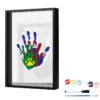 Lolynie Family Handprint Kit,Diy Craft Keepsake,Hand Print Photo Frame,Family Gifts For New Mom,New Baby,New Parents,Grandparents,Mother'S Day,Father'S Day,Adoption Day,Anniversary,1 Set