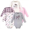 Cotton Long-Sleeve Bodysuits, 5-Pack, Newborn- 24 Months