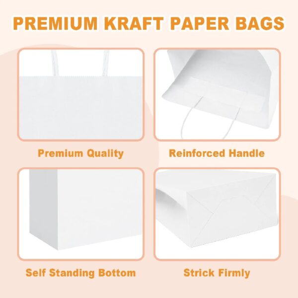BagDream Brown Paper Gift Bags with Handles Kraft Paper Shopping Bags for Business, Shopping, Grocery, Retail, Birthday Party, Merchandise, 10x5x13, 100 Pack