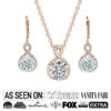 Cate & Chloe Alessandra 18k White Gold Plated Jewelry Set With Simulated Diamond Crystals for Women