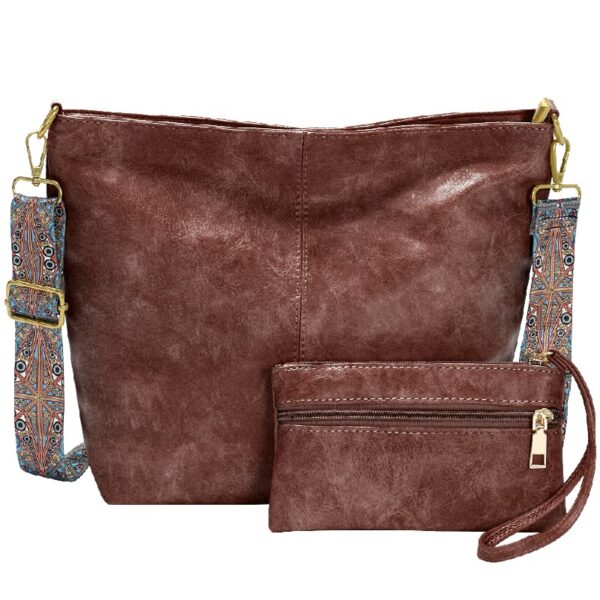 Hobo Bags for Women Crossbody Handbags Guitar Strap Shoulder Bucket Bag Vegan Leather Purse Trendy Boho Tote Purses