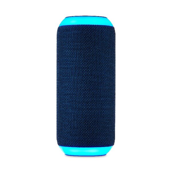 onn Medium Rugged Speaker with Bluetooth Wireless Technology and LED Lighting, Navy