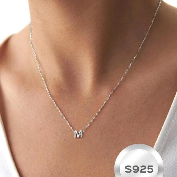 14K Yellow Gold Plated Initial Necklaces for Women Alphabet K Pendant Gold Letter Necklace in Sterling Silver Birthday Jewelry Gifts