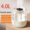 Cool Mist Humidifier,Humidifiers for Bedroom,4L Top Fill Smart Cool Mist Air Humidifiers with Nightlight,3-Speed Quiet & Large Vaporizers for Bedroom,Home,Large Room,Baby Nursery and Plants