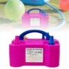 Lolynie Electric Balloon Pump, Portable Electric Balloon Blower Machine Balloon Air Pump Dual Nozzle Rose Red 110V 600W Balloon Inflator For Party Decorations