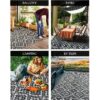 Outdoor Rug 5'x8' Waterproof Reversible Patio Rug Modern Lightweight Plastic Straw Indoor Outdoor Rug for RV Camping Deck Balcony Porch Boho Patio Decor Outdoor Carpet Brown and Beige
