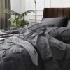 Dorm Bedding Twin Comforter Set - 5 Pieces Pintuck Bed in A Bag with Comforters, Sheets, Pillowcases & Shams