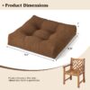 2 PCS 21'' x 21'' Patio Chair Seat Cushion Pads Indoor/Outdoor Turquoise