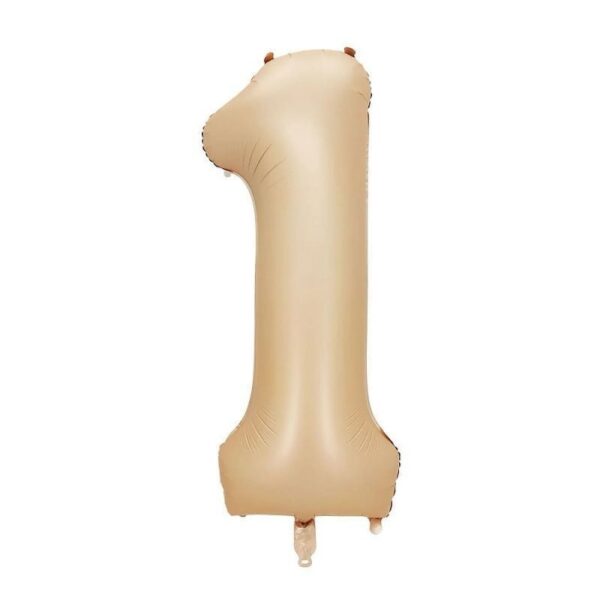 40 inch US Version verslarge digital aluminum foil balloon cream caramel color number 0-9 birthday party festival decoration