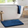 Nestl Set of 3 Absorbent Memory Foam Bath Mat Bathroom Rugs, Gray, Large 20