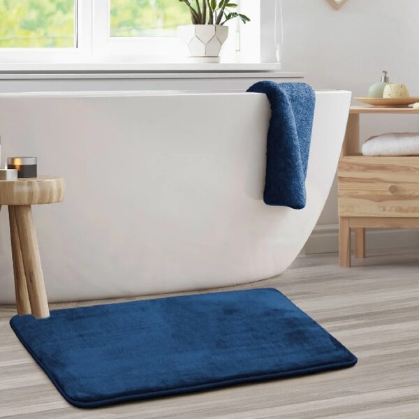 Nestl Set of 3 Absorbent Memory Foam Bath Mat Bathroom Rugs, Gray, Large 20