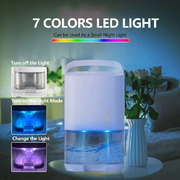 Dehumidifier 1000ML Ultra Quiet Portable Small Dehumidifiers for Home Bathroom Basements