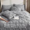 Dorm Bedding Twin Comforter Set - 5 Pieces Pintuck Bed in A Bag with Comforters, Sheets, Pillowcases & Shams