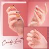 Candy Lover Gel Nail Polish Kit with UV LED Lamp, 12 Colors Cute Lady Gel Polish Starter Kit, All-in-One Quick Dry Soak Off Nail Gel Manicure Kit with DIY Tools Valentine Gift for Women