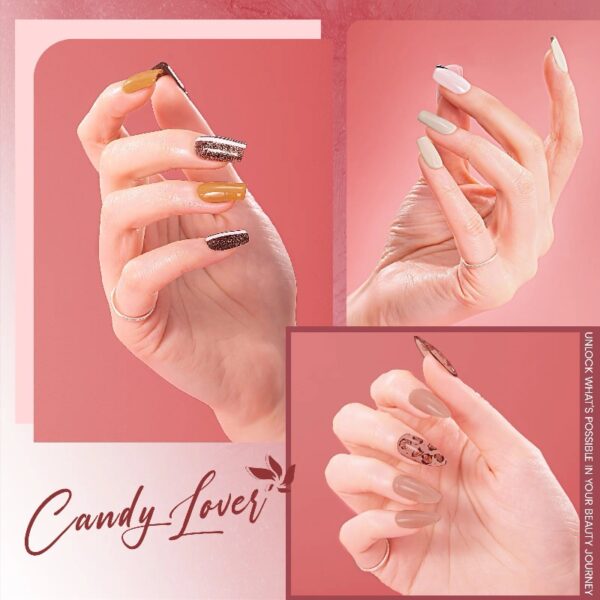 Candy Lover Gel Nail Polish Kit with UV LED Lamp, 12 Colors Cute Lady Gel Polish Starter Kit, All-in-One Quick Dry Soak Off Nail Gel Manicure Kit with DIY Tools Valentine Gift for Women