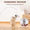 Risehigh Cat Toys for Indoor Cats Interactive Flapping Chirping Bird Kitten Toy Touch Activated Rechargeable Automatic with Catnip