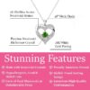 Forever March Birthstone 18k White Gold Plated Women's Necklace, Swarovski Crystals