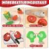 Play Food 34 Pcs, Kitchen Set for Kids, Kitchen Toys, Pretend Play Kitchen Accessories, Cutting Toy Food with Pans, Pot and Utensils, Preschool Learning Education Toddler Toys, Gifts for Girls Boys