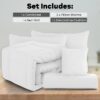Lux Decor Collection 5 Piece Queen Down Alternative Comforter Set, Washable Duvet Bedding Set - Quatrefoil Navy
