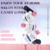 Candy Lover Gel Nail Polish Kit with UV LED Lamp, 12 Colors Cute Lady Gel Polish Starter Kit, All-in-One Quick Dry Soak Off Nail Gel Manicure Kit with DIY Tools Valentine Gift for Women