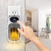 Outlet Plug-in Electric Space Heater, LCD Digital Screen, Up to 24 hour Timer - Silver