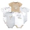 Short Sleeve Bodysuits, 5-Pack, Newborn- 24 Months