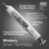 Black Series Electric Toothbrush - Rechargeable, 4 Modes, Travel Case, 8 Brush Heads