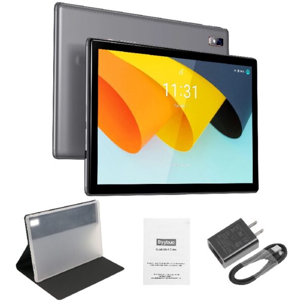 A10 Tablet 10.1 inch Tablets with Case,4GB RAM Cortex-A7 Quad-Core Processor,1280x800 IPS HD Touchscreen 8MP Camera,Bluetooth,WiFi(Gray)