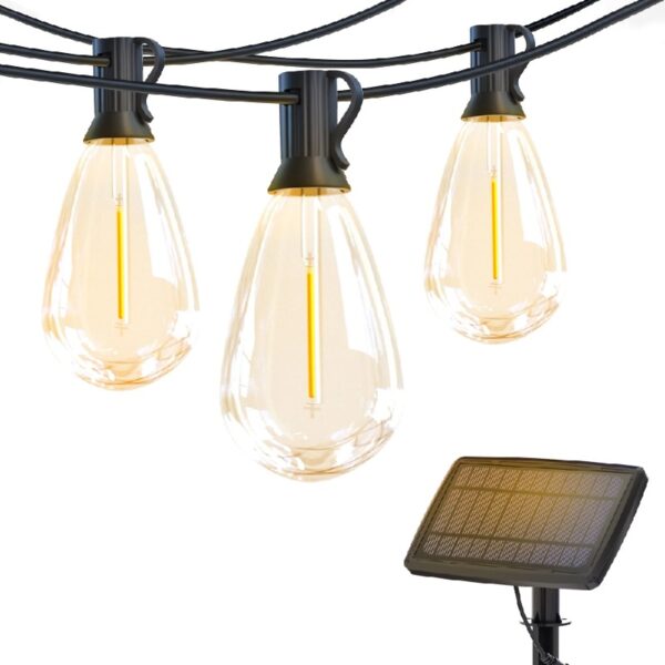 DAYBETTER Outdoor String Lights, 100ft S14 LED Patio Lights with 24 Bulbs, String Lights for Porch Backyard