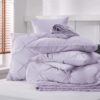 Dorm Bedding Twin Comforter Set - 5 Pieces Pintuck Bed in A Bag with Comforters, Sheets, Pillowcases & Shams