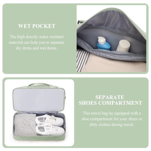 4d99a57816e04661aa43b32d0176ae0a Weekender Bags for Women, Travel Duffel Bags with Shoe Compartment,Personal Item Travel Bag for Airlines, Carry on Overnight Tote Bag for women,Beige&Brown