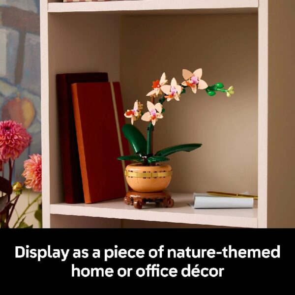 Botanicals Mini Orchid Building Set - Artificial, Fake Orchid for Home Decor, Adults Ages 18+ - Indoor Plant Decorations for Table, Desk, Office - Gift for Graduation - 10343